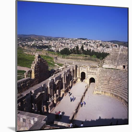 Ancient Roman Oval Forum, Jerash, Decapolis, Jordan-Christopher Rennie-Mounted Photographic Print