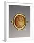 Ancient Roman Ring with Gem Engraved with Pan Contemplating a Theatrical Mask-null-Framed Photographic Print