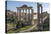 Ancient Roman Road Traverses the Columns and Ruins in the Forum of Ancient Rome, Rome, Lazio, Italy-James Emmerson-Stretched Canvas