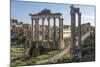 Ancient Roman Road Traverses the Columns and Ruins in the Forum of Ancient Rome, Rome, Lazio, Italy-James Emmerson-Mounted Photographic Print