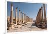 Ancient Roman road with colonnade, Jerash, Jordan, Middle East-Francesco Fanti-Framed Photographic Print