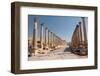 Ancient Roman road with colonnade, Jerash, Jordan, Middle East-Francesco Fanti-Framed Photographic Print