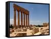 Ancient Roman Ruins of Baalbek, North-East of Beirut, in the Bekaa Valley, Lebanon, July 3, 2006-Mahmoud Tawil-Framed Stretched Canvas