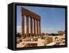 Ancient Roman Ruins of Baalbek, North-East of Beirut, in the Bekaa Valley, Lebanon, July 3, 2006-Mahmoud Tawil-Framed Stretched Canvas