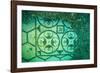 Ancient Roman tessellatum mosaic, in Villa a Protiro, Italy-Franco Banfi-Framed Photographic Print