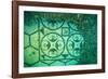 Ancient Roman tessellatum mosaic, in Villa a Protiro, Italy-Franco Banfi-Framed Photographic Print