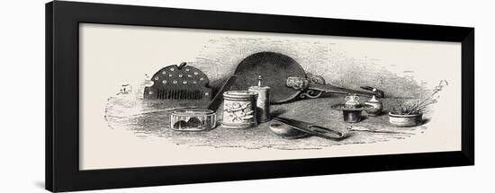 Ancient Roman Toilet Articles from Pompeii, 1882-null-Framed Giclee Print