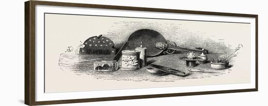 Ancient Roman Toilet Articles from Pompeii, 1882-null-Framed Giclee Print