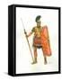 Ancient Rome: a Soldier of the Pretorian Guard - Praetorian Guard - Illustration by Giuseppe Rava-Giuseppe Rava-Framed Stretched Canvas