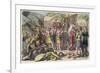 Ancient Rome: Captured enemies are harnessed,-Heinrich Leutemann-Framed Giclee Print