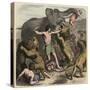 Ancient Rome: Criminals being attacked by wild animals,-Heinrich Leutemann-Stretched Canvas