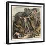 Ancient Rome: Criminals being attacked by wild animals,-Heinrich Leutemann-Framed Giclee Print