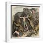 Ancient Rome: Criminals being attacked by wild animals,-Heinrich Leutemann-Framed Giclee Print