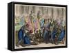 Ancient Rome: Egyptian legation with presents before the Senate,-Heinrich Leutemann-Framed Stretched Canvas