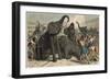 Ancient Rome: Elephants are slain in the amphitheatre,-Heinrich Leutemann-Framed Giclee Print