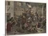 Ancient Rome: Eruption of Vesuvius, 79 AD,-Heinrich Leutemann-Stretched Canvas