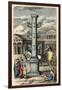 Ancient Rome: Forum Romanum, Column to commemorate a victory,-Heinrich Leutemann-Framed Giclee Print