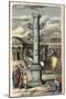 Ancient Rome: Forum Romanum, Column to commemorate a victory,-Heinrich Leutemann-Mounted Giclee Print