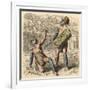 Ancient Rome: Gladiator fights in amphitheatre,-Heinrich Leutemann-Framed Giclee Print