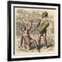 Ancient Rome: Gladiator fights in amphitheatre,-Heinrich Leutemann-Framed Giclee Print