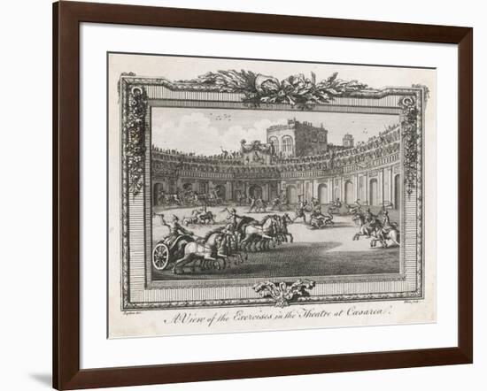 Ancient Rome Gladiators Chariots Etc in the Theatre of Caesarea-null-Framed Art Print