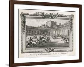 Ancient Rome Gladiators Chariots Etc in the Theatre of Caesarea-null-Framed Art Print