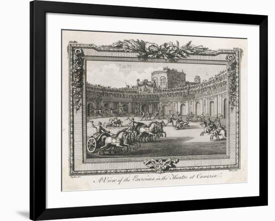 Ancient Rome Gladiators Chariots Etc in the Theatre of Caesarea-null-Framed Art Print