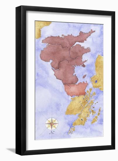 Ancient Rome, Map of Roman Britain-null-Framed Giclee Print