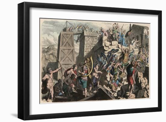 Ancient Rome: Military, Storming of a city,-Heinrich Leutemann-Framed Giclee Print