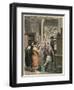 Ancient Rome: Selling and manufacturing books,-Heinrich Leutemann-Framed Giclee Print