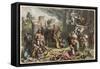 Ancient Rome: The pillaging of a captured city,-Heinrich Leutemann-Framed Stretched Canvas