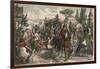 Ancient Rome: Via Appia (Appian Way) at the Imperial Era,-Heinrich Leutemann-Framed Giclee Print