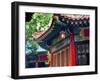 Ancient Roofs Red Pavilions Small Lantern Wong Tai Sin Good Fortune Taoist Temple Kowloon Hong Kong-William Perry-Framed Photographic Print