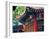 Ancient Roofs Red Pavilions Small Lantern Wong Tai Sin Good Fortune Taoist Temple Kowloon Hong Kong-William Perry-Framed Photographic Print