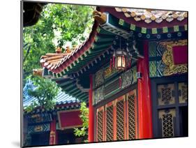 Ancient Roofs Red Pavilions Small Lantern Wong Tai Sin Good Fortune Taoist Temple Kowloon Hong Kong-William Perry-Mounted Photographic Print