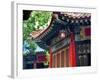 Ancient Roofs Red Pavilions Small Lantern Wong Tai Sin Good Fortune Taoist Temple Kowloon Hong Kong-William Perry-Framed Photographic Print