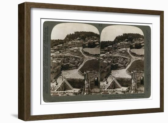 Ancient Royal City of Samaria, Where Philip Preached Christ, Looking West, Palestine, 1900-Underwood & Underwood-Framed Giclee Print