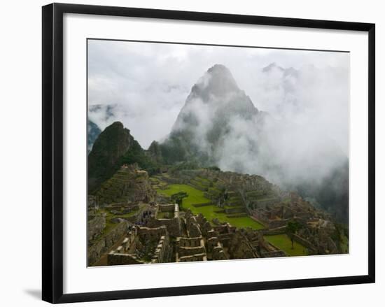 Ancient Ruins of Machu Picchu, Andes Mountain, Peru-Keren Su-Framed Photographic Print