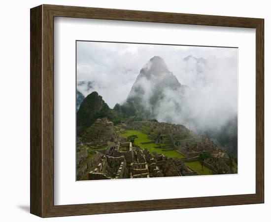 Ancient Ruins of Machu Picchu, Andes Mountain, Peru-Keren Su-Framed Photographic Print