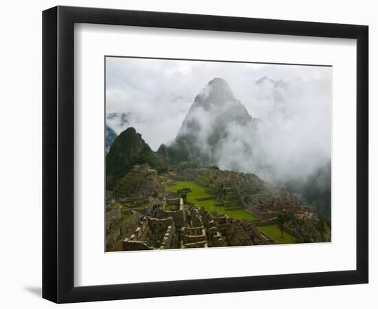 Ancient Ruins of Machu Picchu, Andes Mountain, Peru-Keren Su-Framed Photographic Print