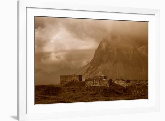 Ancient Ruins Southern Coast Iceland, Vestrahorn Stokknes-Vincent James-Framed Photographic Print