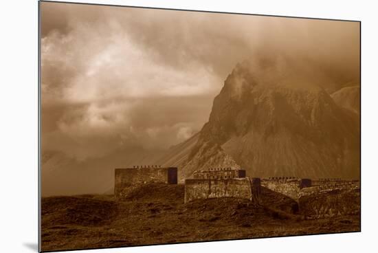 Ancient Ruins Southern Coast Iceland, Vestrahorn Stokknes-Vincent James-Mounted Photographic Print