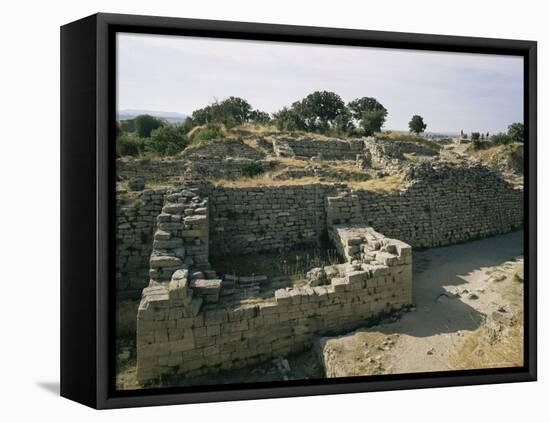 Ancient Ruins, Troy, Unesco World Heritage Site, Anatolia, Turkey, Eurasia-Ken Wilson-Framed Stretched Canvas