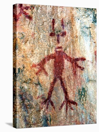 Ancient Sacred Mayan Paintings at Metzabok, Selva Lacandona, Metzabok, Chiapas, Mexico-Russell Gordon-Stretched Canvas