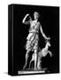 Ancient Sculpture of the Roman Goddess Diana, the Virgin Huntress-null-Framed Stretched Canvas