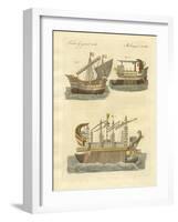 Ancient Ships-null-Framed Giclee Print