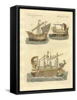Ancient Ships-null-Framed Stretched Canvas