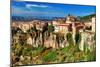 Ancient Spain - Cuenca Town on Cliff Rocks-Maugli-l-Mounted Photographic Print