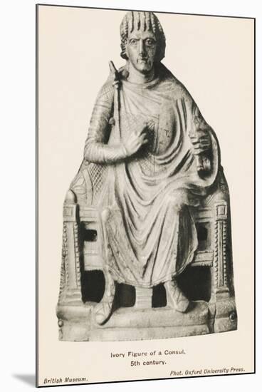 Ancient Statue in Ivory-null-Mounted Photographic Print