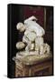 Ancient Statue of Wrestlers in Galleria Degli Uffizi-null-Framed Stretched Canvas